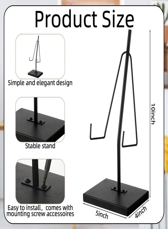 RattanView Tabletop Metal Frame Holder Heavy Duty Sign Holder Elevated Picture Art Painting Display Stand Vertical Plaque Poster Easel for Home Restaurant Table Exhibition Black(10 x 5 x 4 Inches) - Image 2